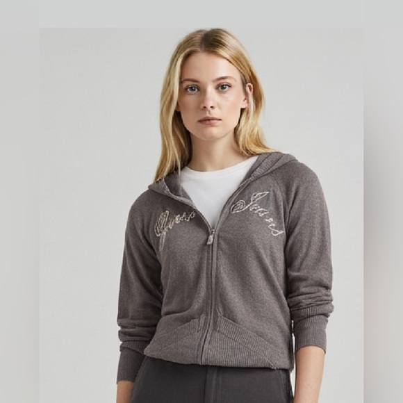Guess Gray Knit Cardigan - Picture 1 of 5